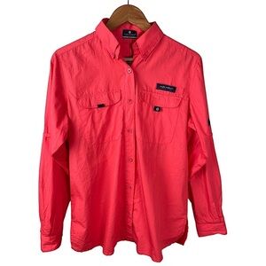 NWT Simply Southern Women’s Coral Button Front Fishing Shirt Size Small Outdoor